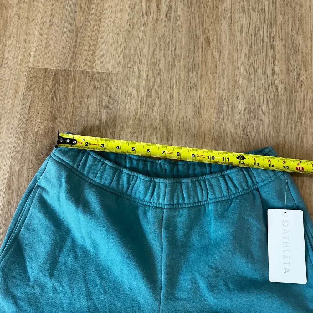 ATHLETA Women's Forever Fleece High Rise Jogger Size M In Juniper Green